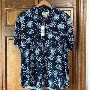 NWT Original Penguin by Munsingwear Large Men's Button Down Shirt Beach Floral